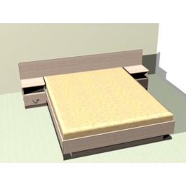 The project is a double bed. Width 1600mm mattress.