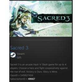 Sacred 3 Pre-Order (Steam Gift Region Free)