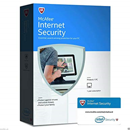 McAfee Internet Security  1 YEAR/1 PC KEY 15 character