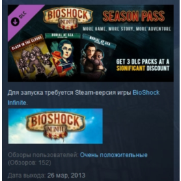 BioShock Infinite Season Pass DLC 💎 STEAM KEY LICENSE