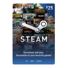 ⭐25$ Steam Wallet Card (US) Подарочная карта