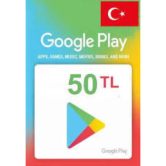 ⭐50 TL Google Play Подарочная карта Турция Лиры