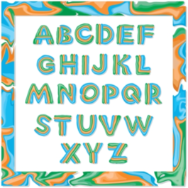 Vector decorative font letter from plasticine