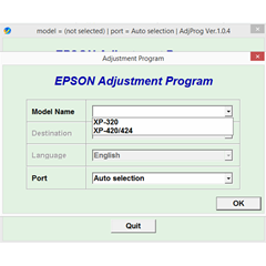 Adjustment program Epson XP-320, XP-420, XP-424