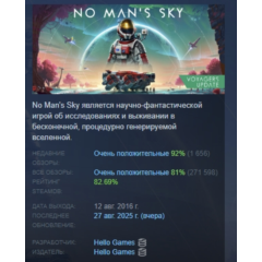 No Man&acute;s Sky STEAM KEY РОССИЯ+СНГ ЛИЦЕНЗИЯ СТИМ КЛЮЧ