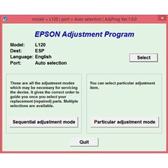 Adjustment program Epson L120