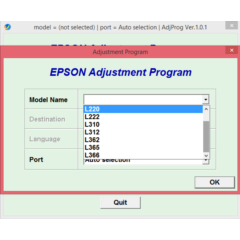 Adjustment program Epson L132, L222, L312, L362, L366