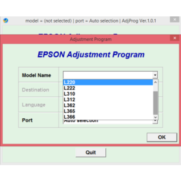 Adjustment program Epson L132, L222, L312, L362, L366