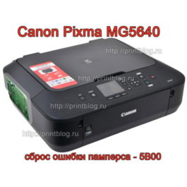 Dumps Canon MG5640 printer chips reset 5B00