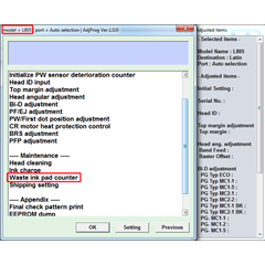 Adjustment program Epson L805