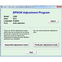 Adjustment program Epson L656