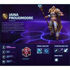 Heroes of the Storm Джайна Герой Hero Jaina Ключ