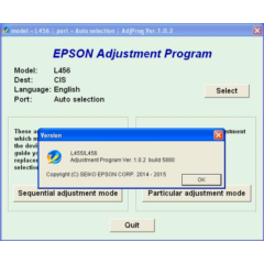 Epson L455, L456 Adjustment Program