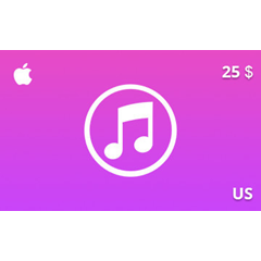 Подарочная карта iTunes 25 долл. US-регион