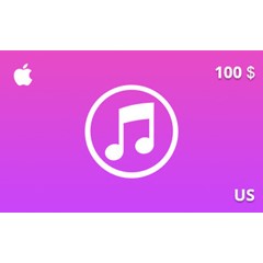 Подарочная карта iTunes 100 долл. US-регион