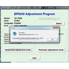 Adjustment program Epson SC-P600 сброс памперса