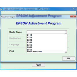 Adjustment program EPSON L110,210,300,350,355,550,555