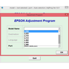 Аджасмент EPSON L130L132 L220L222L310L312L362L365L366