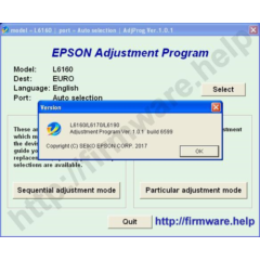 Epson L6160, L6170, L6190 Adjustment Program