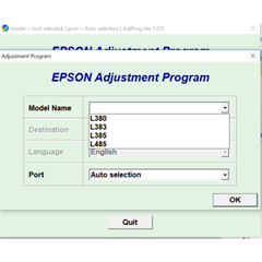 Epson L380, L383, L385, L485 Adjustment Program