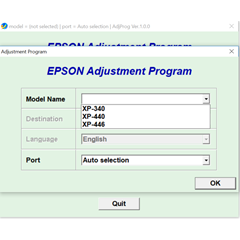 Epson XP340, XP440, XP446 Adjustment Program