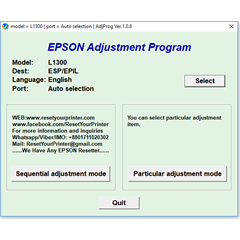 Epson L1300 Adjustment Program