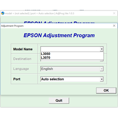 Epson L3050, L3070 Adjustment Program