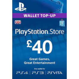 🔶PSN 40 Pounds (GBP) UK [Top-Up Wallet] Official Key