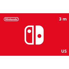 Подарочная карта Nintendo Switch Online 3 мес. US-рег.