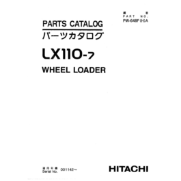 Hitachi LX110-7 Parts Catalog