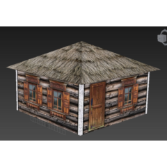 3d модель избы для игр