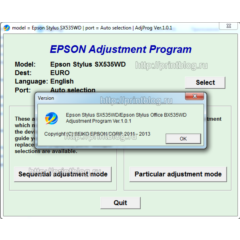 Adjustment program Epson SX535WD Office BX535WD (Сброс)