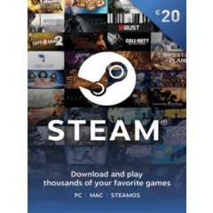 STEAM WALLET 20€ ЕВРО GIFT CARD 💶 | + ПОДАРОК 🎁
