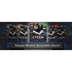 STEAM WALLET GIFT CARD 10 GBP £