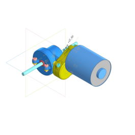 Differential with gear for radio-controlled cars.