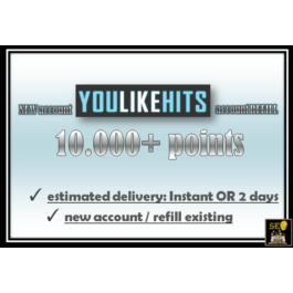 Youlikehits Account: 10,000 Points (NEW or REFILL)