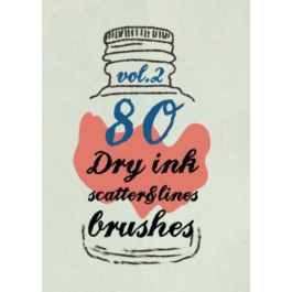 Dry Ink Brushes for Adobe Illustrator vol.2