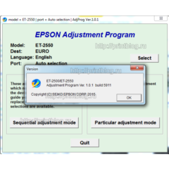 Adjustment program Epson ET-2500, ET-2550 Сброс памперc