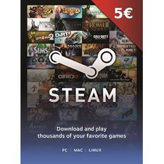 STEAM WALLET 5€ ЕВРО GIFT CARD  💶 | + ПОДАРОК 🎁