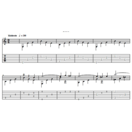 "Love and separation." Sheet music for guitar