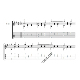 "Above the waves". Waltz. Sheet music for guitar