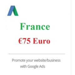 Купон, промо Google ads (адвордс) 75€/25€ Франция
