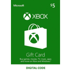 Xbox Gift Card 5$ USA - без комиссии