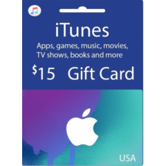 ITUNES GIFT CARD 15 $ USA