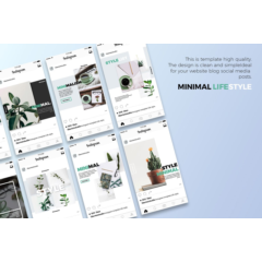 Шаблоны оформление Instagram постов Minimal