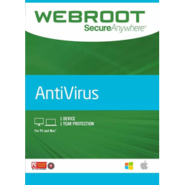 Webroot SecureAnywhere AntiVirus 1 year / 1 pc