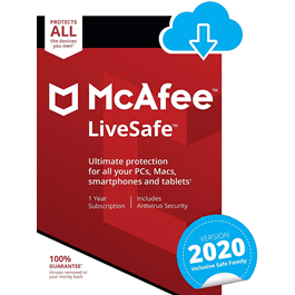 MCAFEE  LIVESAFE 2024 FOR 1 YEAR