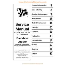 Service Manual JCB backhoe loader 3cx 4cx eng