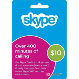 SKYPE VOUCHER 10$ (activation http://www.skype.com)