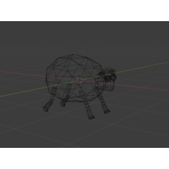 Low Poly овечка